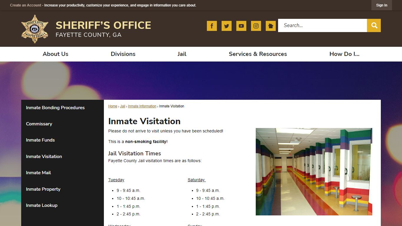 Inmate Visitation | Fayette County Sheriff, GA